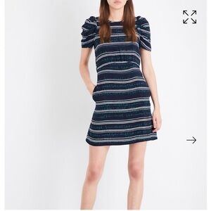 Maje Romancier Text-Print Woven Dress